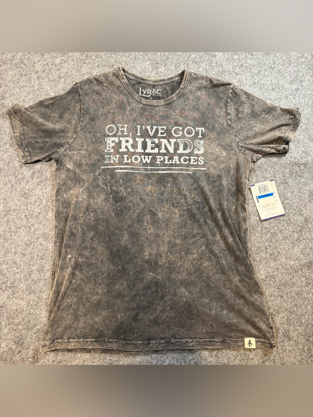 Lyric Culture Friends in Low Places Graphic Tee XL NWT Garth Brooks